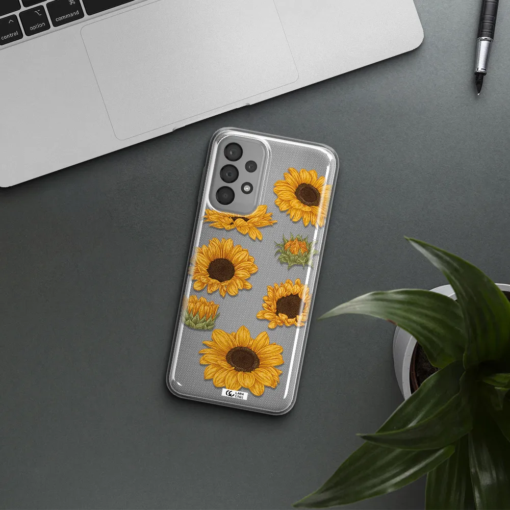 Sunflower Samsung A33 Clear TPU Case