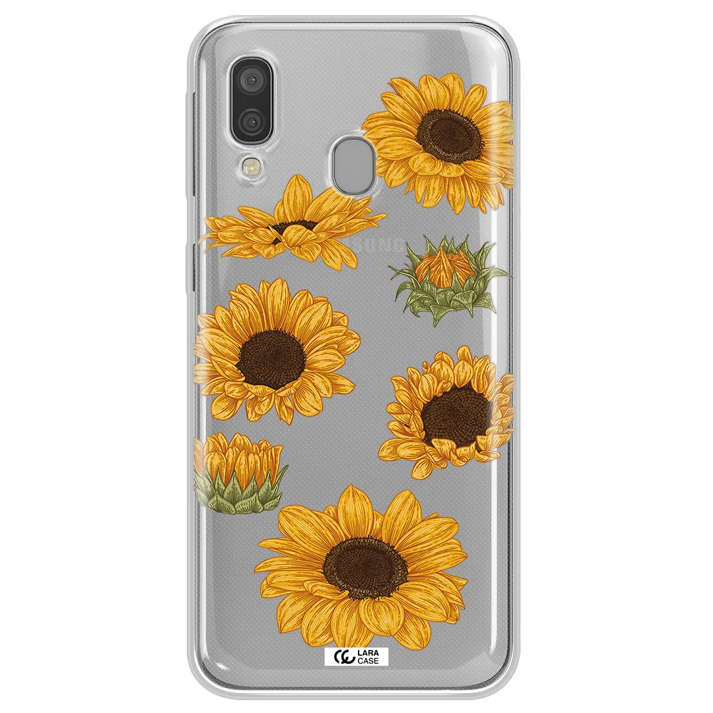 Sunflower Samsung A40 Clear TPU Case