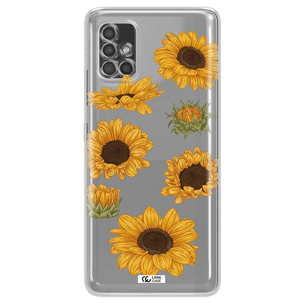 Sunflower Samsung A40S Clear Tpu Case