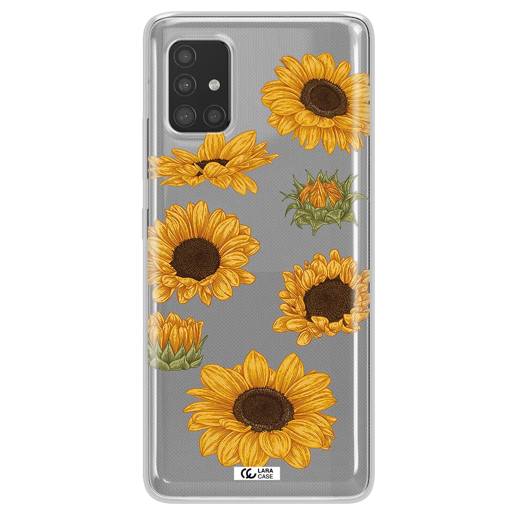 Sunflower Samsung A51 Clear TPU Case