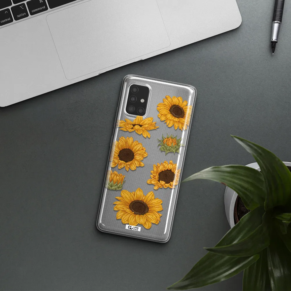 Sunflower Samsung A51 Clear TPU Case