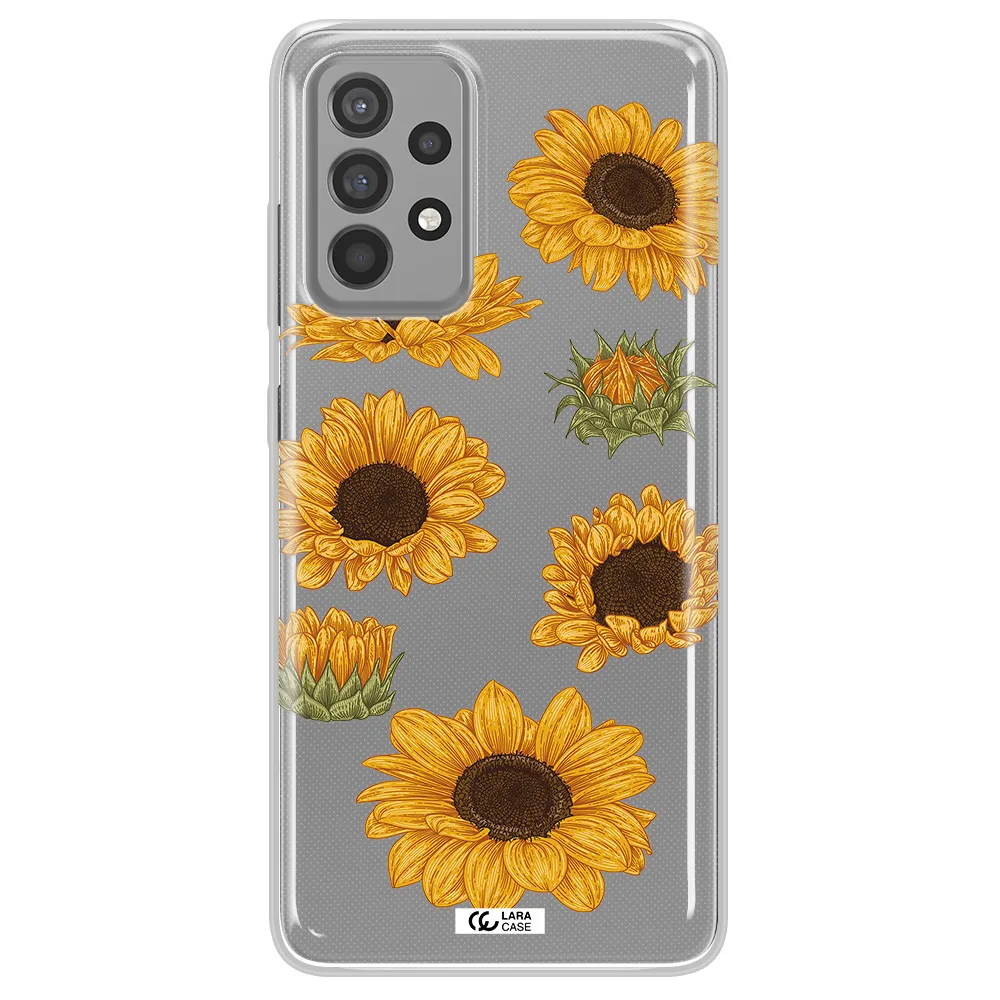 Sunflower Samsung A52 Clear TPU Case