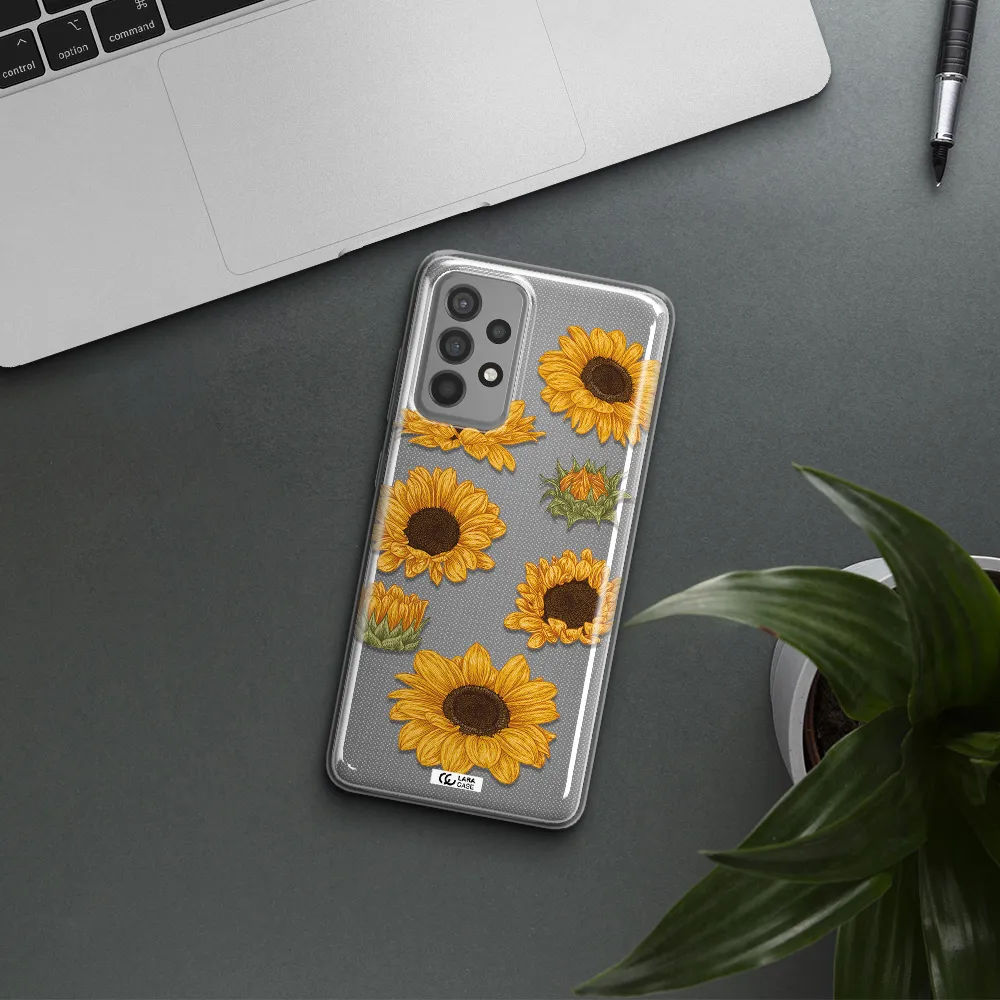 Sunflower Samsung A52 Clear TPU Case