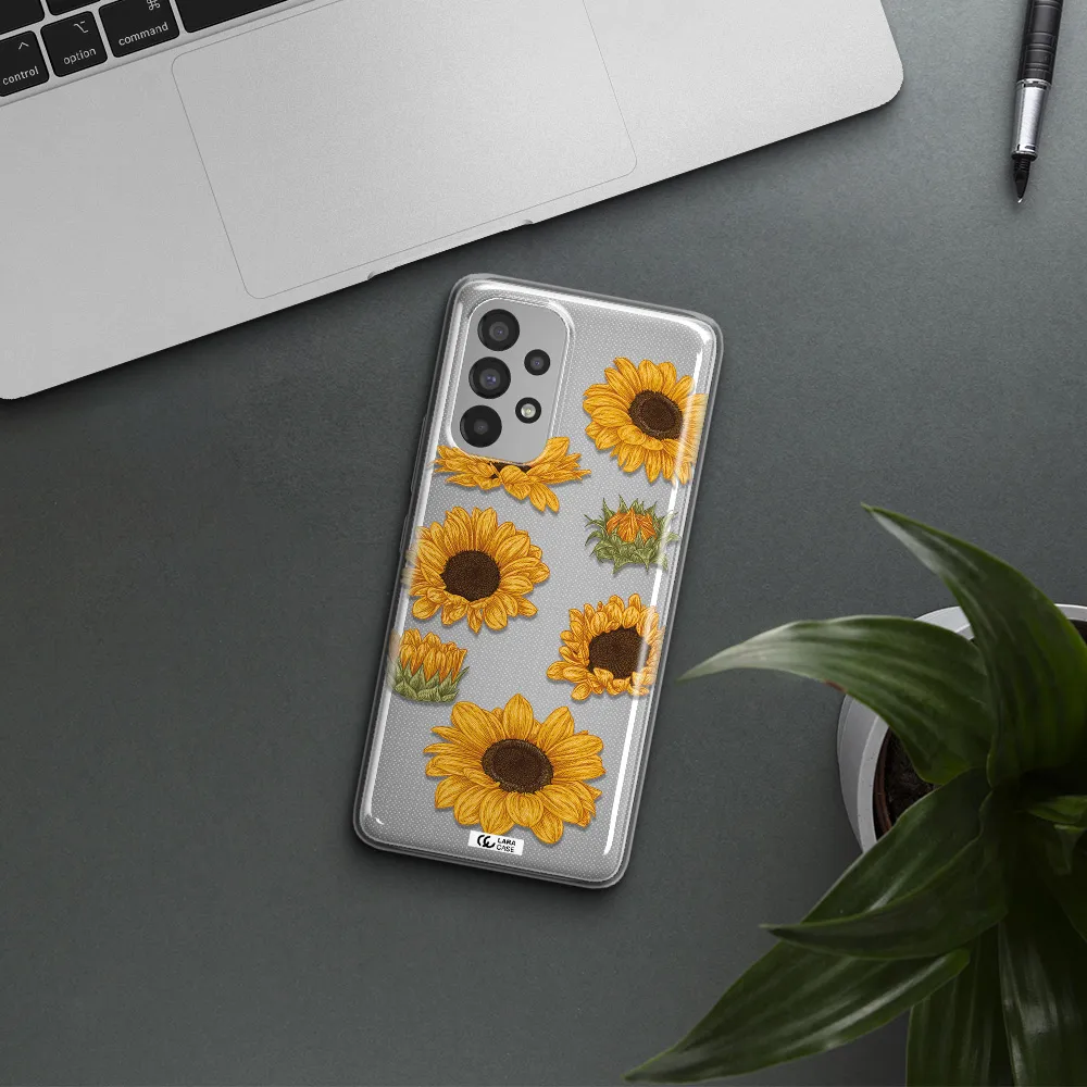 Sunflower Samsung A53 Clear TPU Case