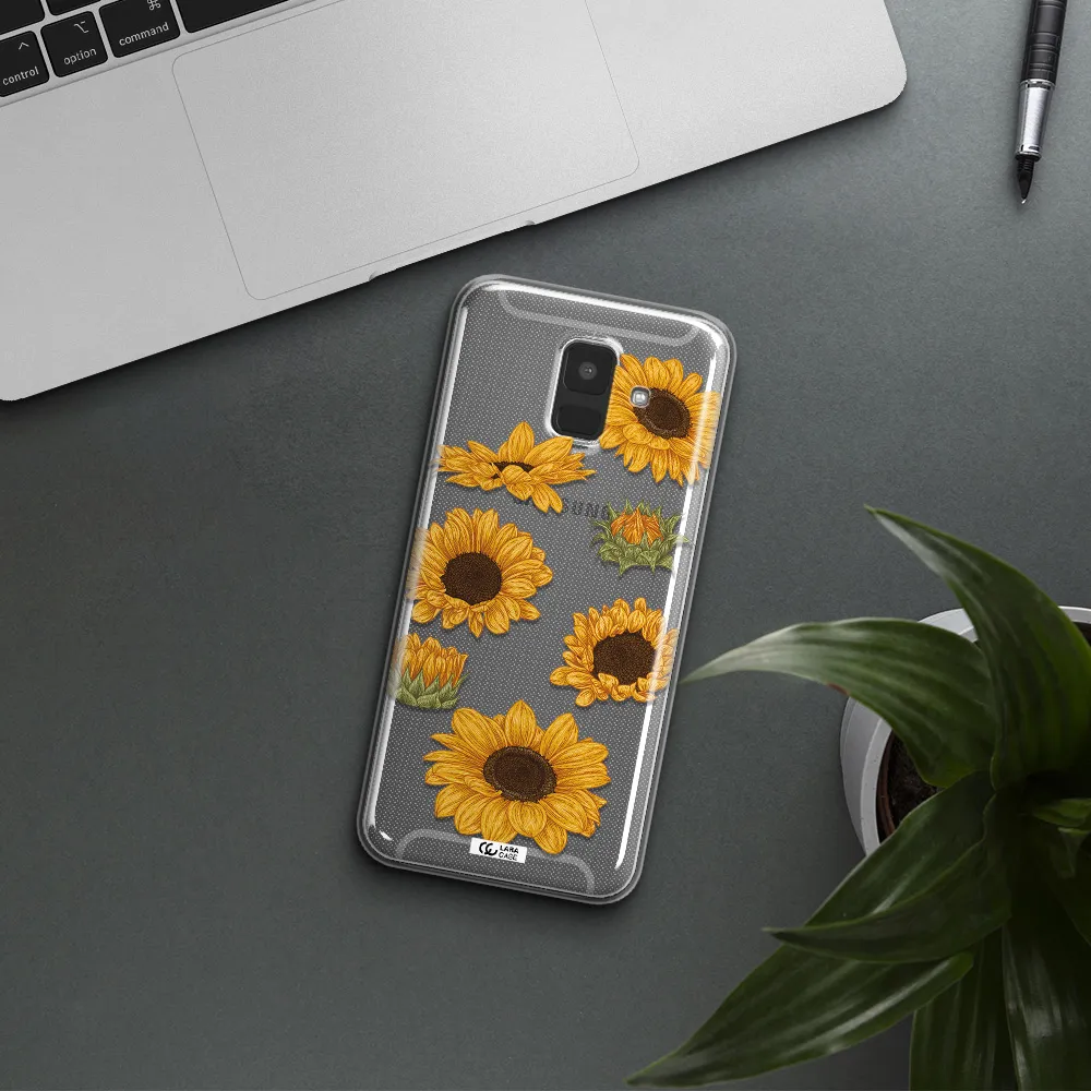 Sunflower Samsung A6 Clear TPU Case