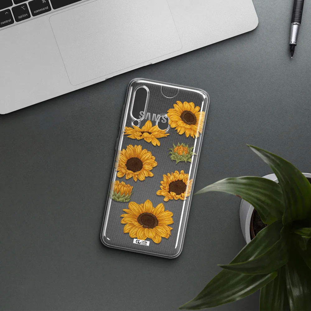 Sunflower Samsung A60 Clear TPU Case
