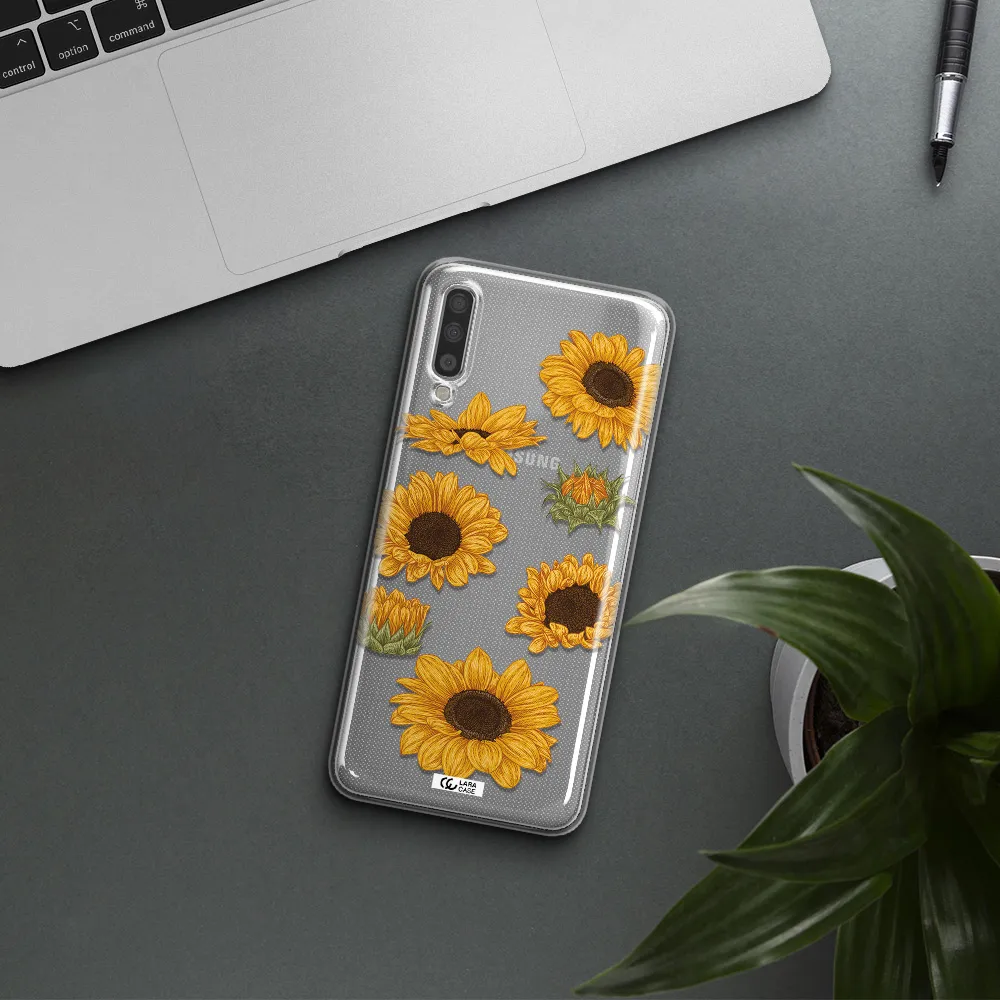 Sunflower Samsung A70 Clear TPU Case