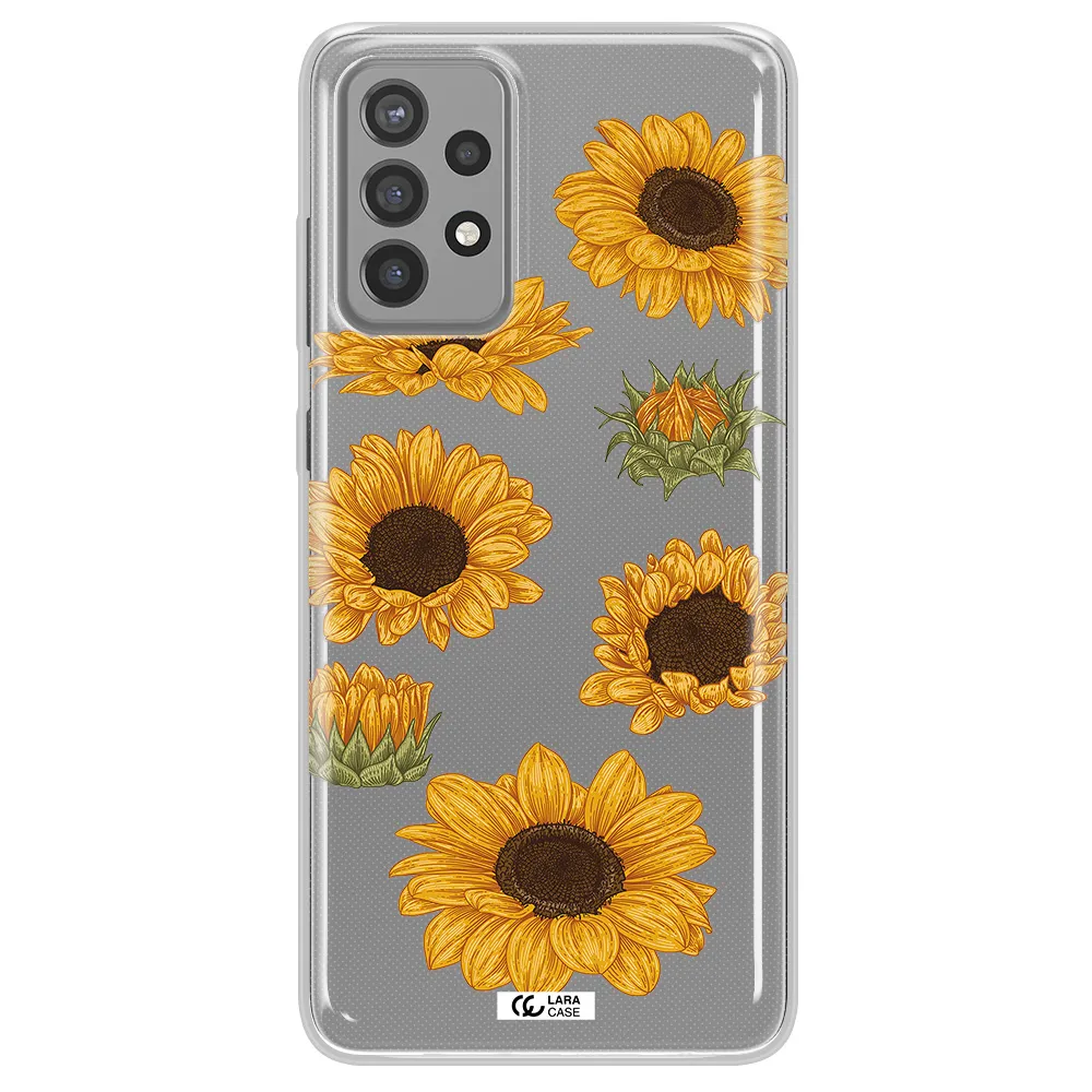 Sunflower Samsung A72 Clear TPU Case