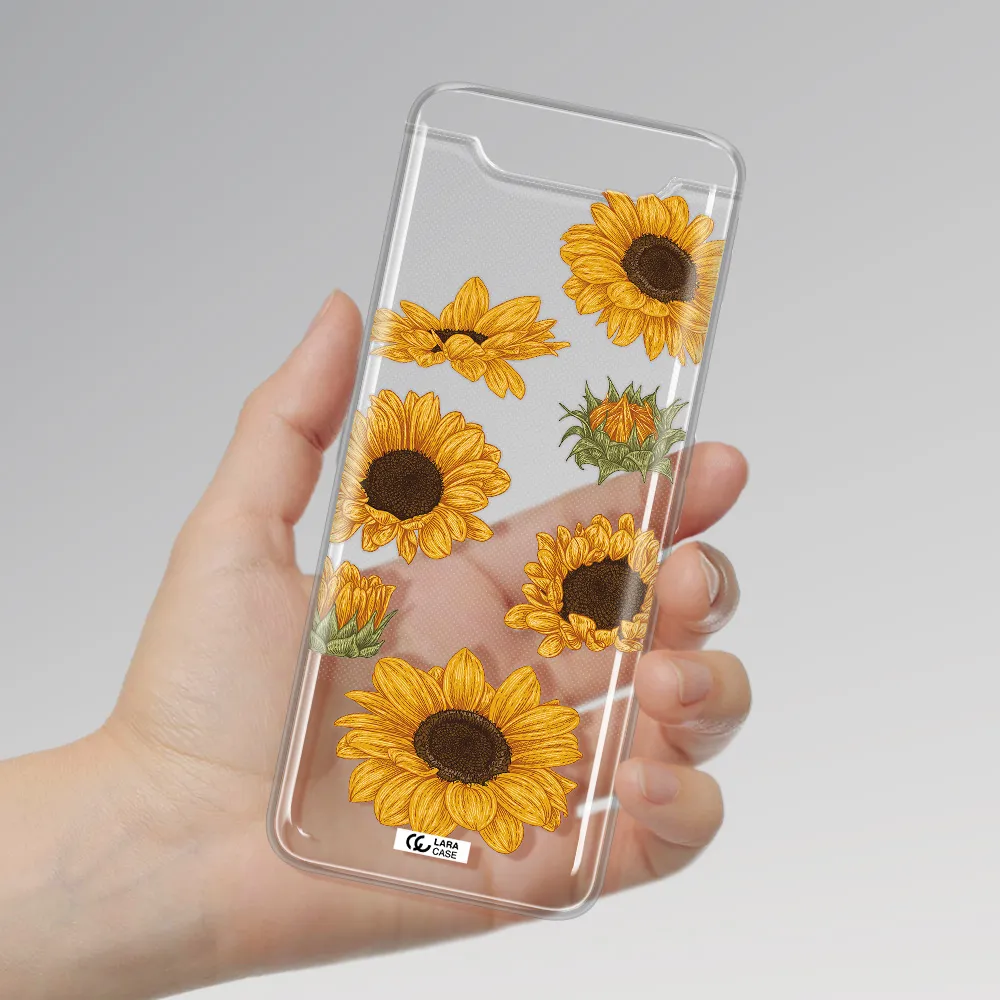 Sunflower Samsung A80 Clear TPU Case