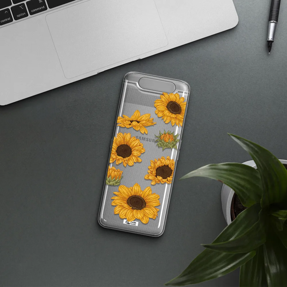 Sunflower Samsung A80 Clear TPU Case