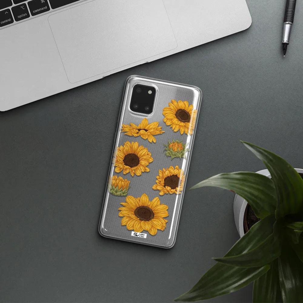 Sunflower Samsung A81 Clear TPU Case