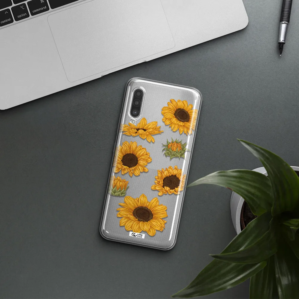 Sunflower Samsung A90 Clear TPU Case