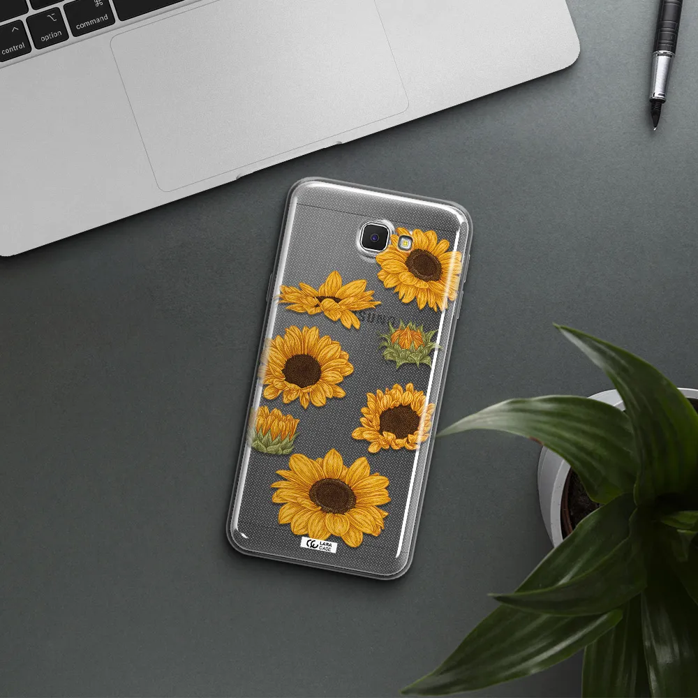 Sunflower Samsung J5 Prime Clear TPU Case