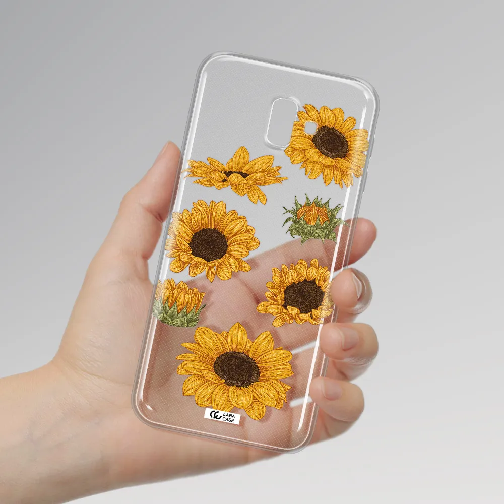 Sunflower Samsung J6 Plus Clear TPU Case