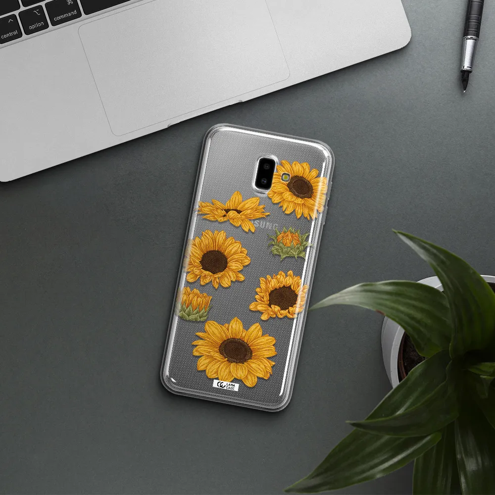 Sunflower Samsung J6 Plus Clear TPU Case