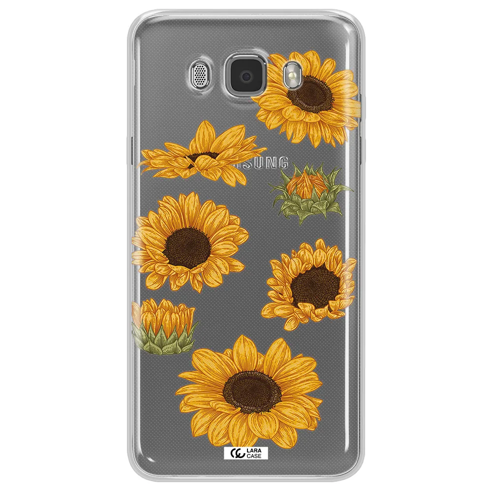 Sunflower Samsung J7 2016 Clear TPU Case