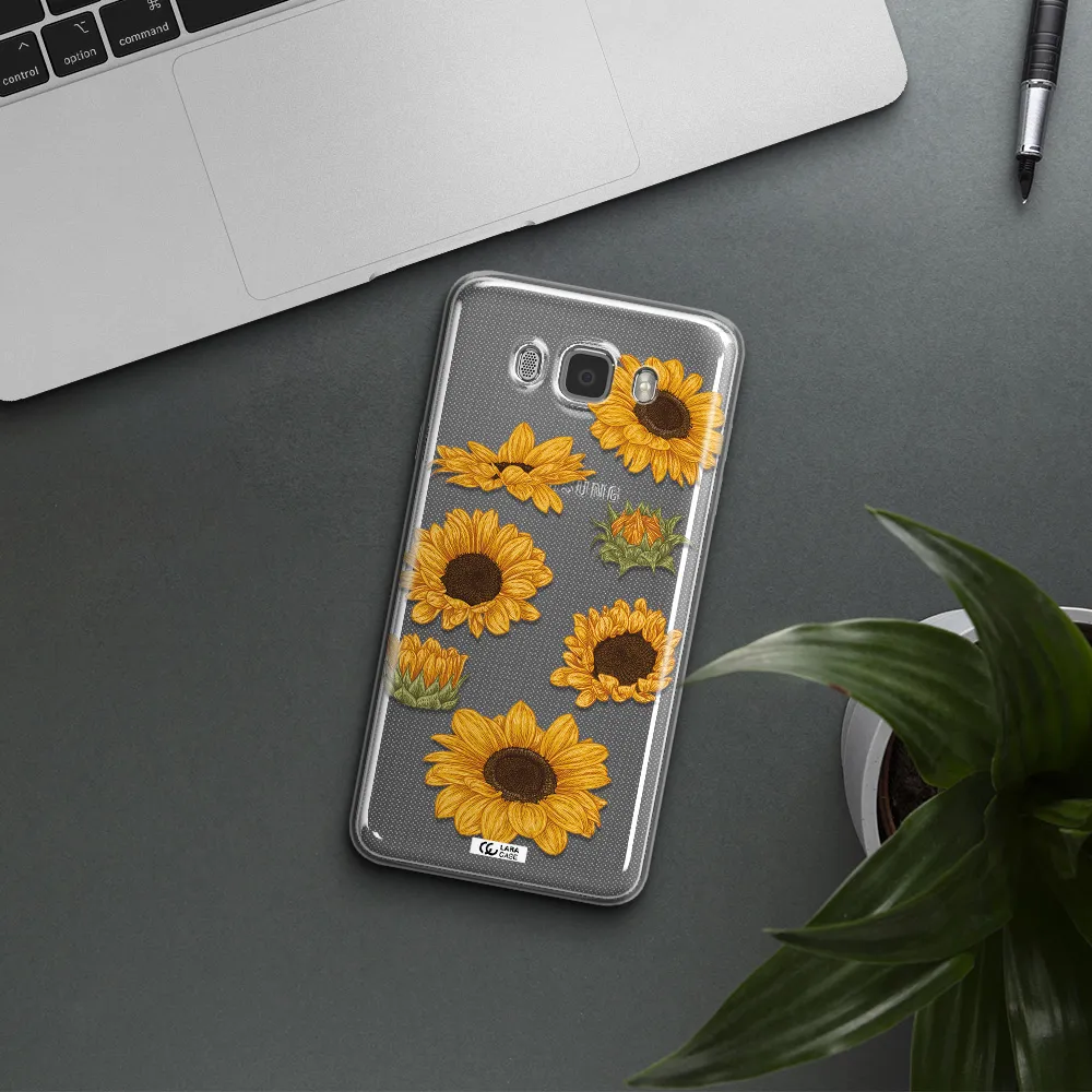 Sunflower Samsung J7 2016 Clear TPU Case