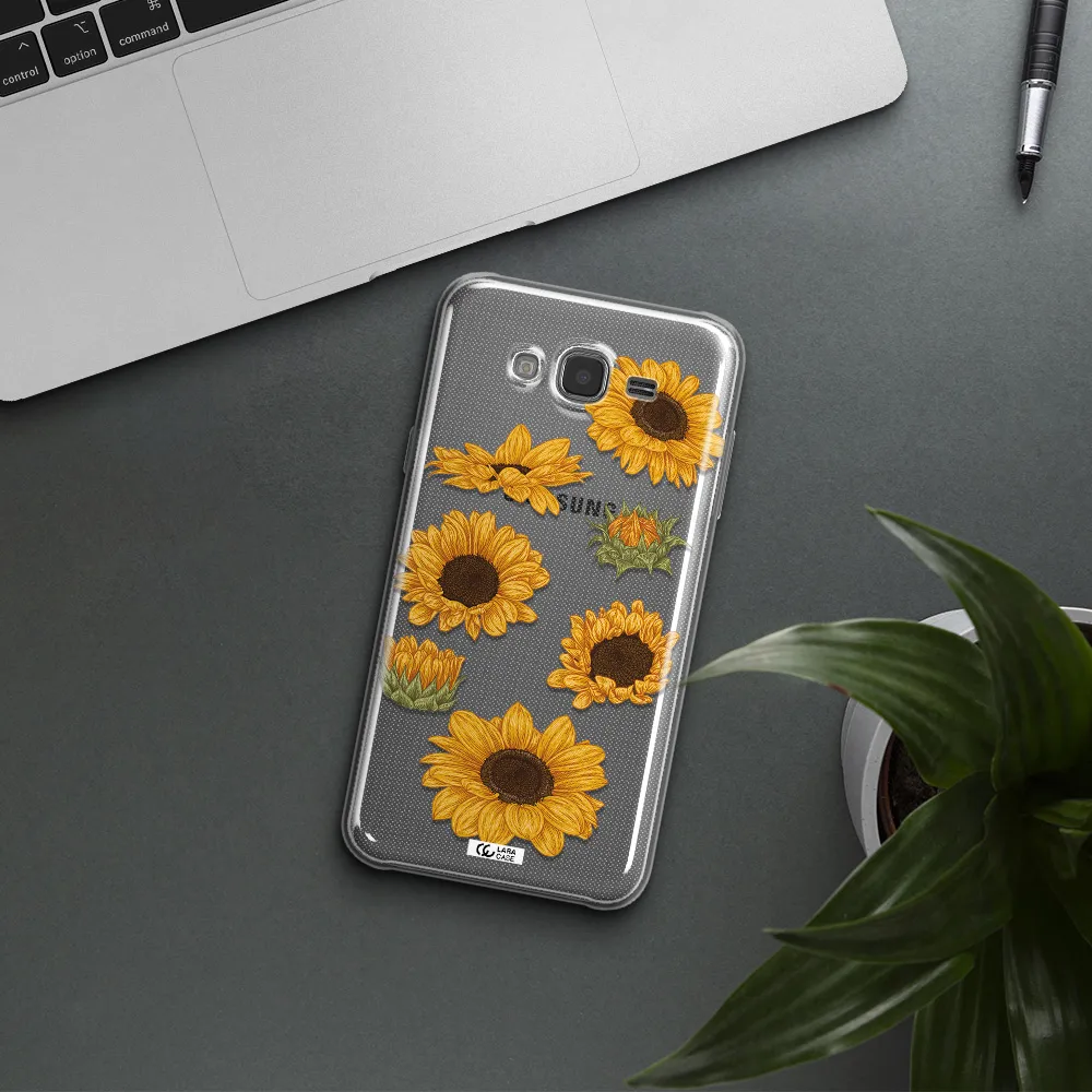 Sunflower Samsung J7 Clear TPU Case
