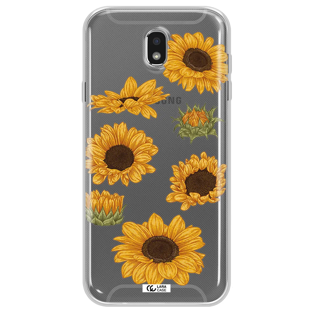 Sunflower Samsung J7 Pro Clear TPU Case