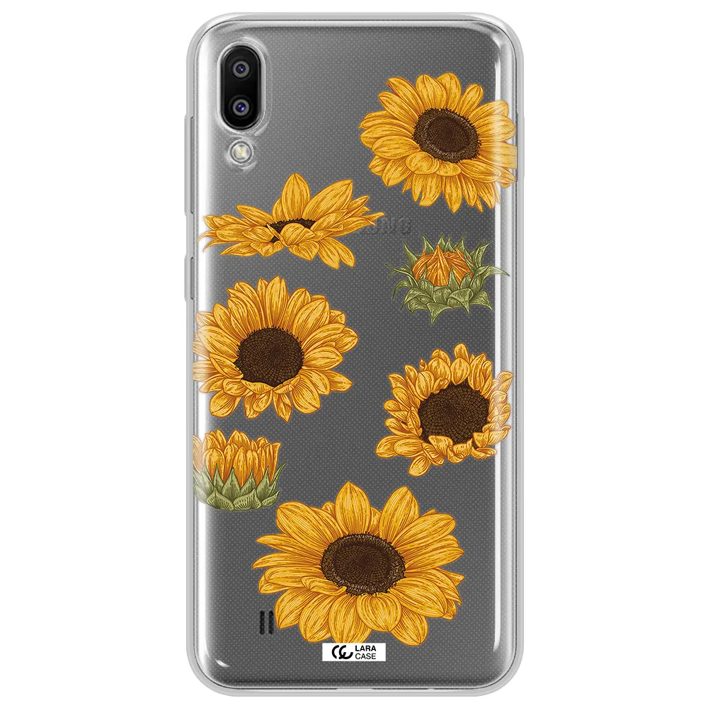 Sunflower Samsung M10 Clear TPU Case