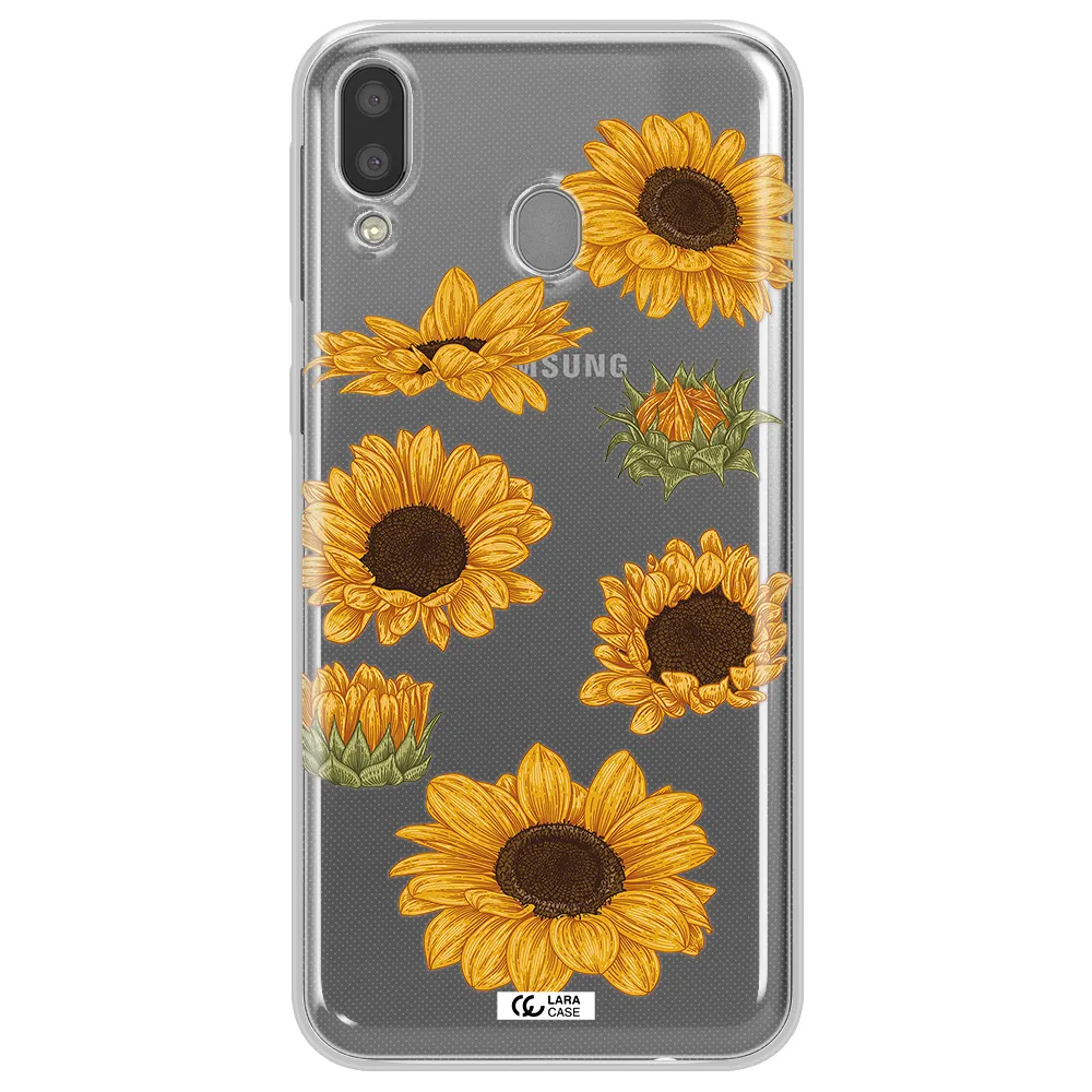Sunflower Samsung M20 Clear TPU Case