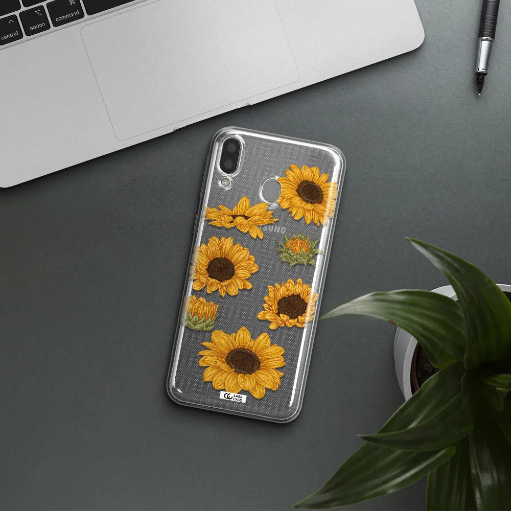 Sunflower Samsung M20 Clear TPU Case
