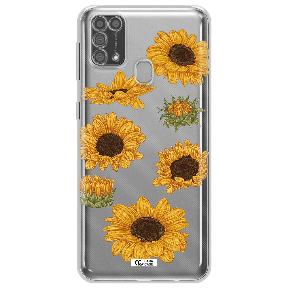 Sunflower Samsung M31 Clear TPU Case