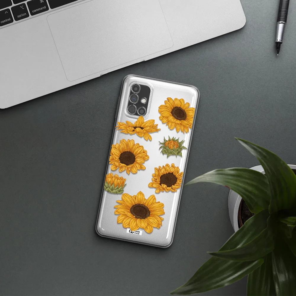 Sunflower Samsung M51 Clear TPU Case