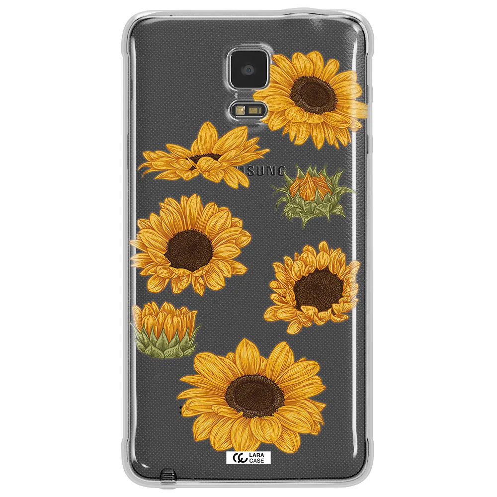 Sunflower Samsung Note 4 Clear TPU Case