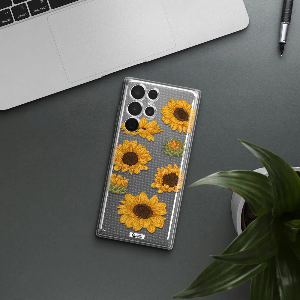 Sunflower Samsung S 22 Ultra Clear TPU Case