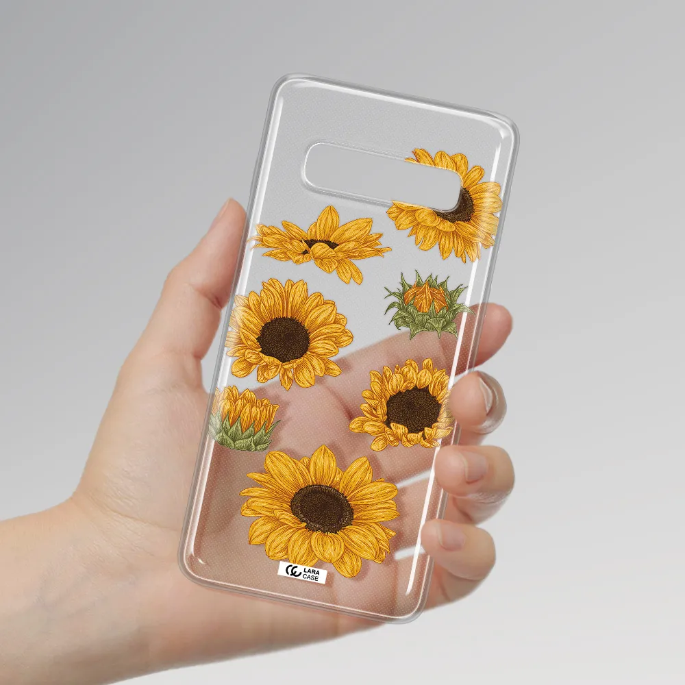 Sunflower Samsung S10 Clear TPU Case