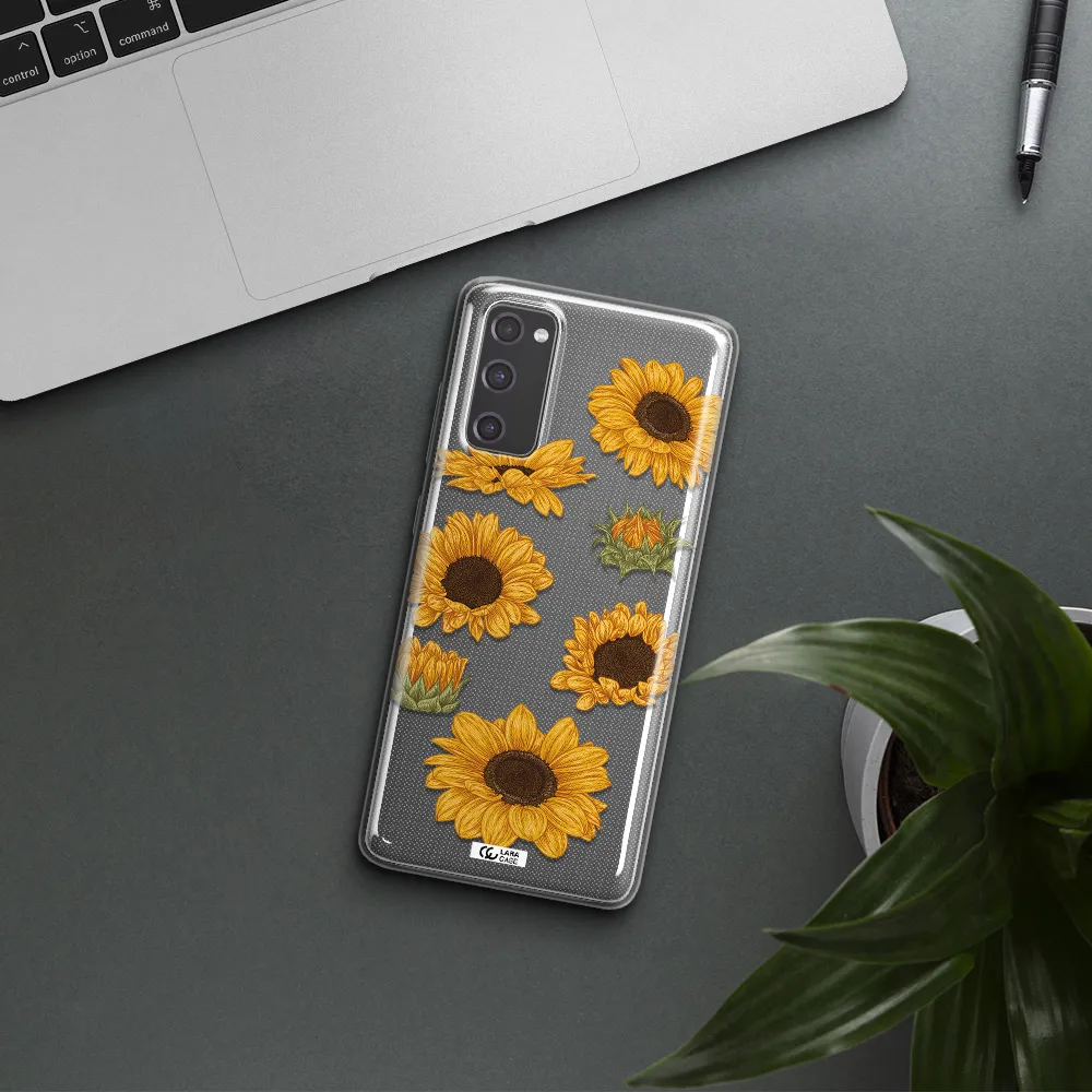 Sunflower Samsung S20 Fe Clear TPU Case