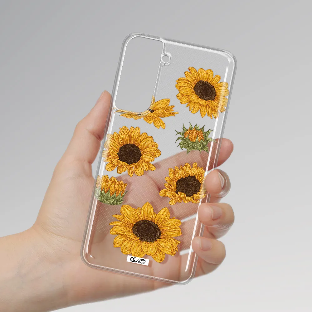 Sunflower Samsung S21 Fe Clear Tpu Case