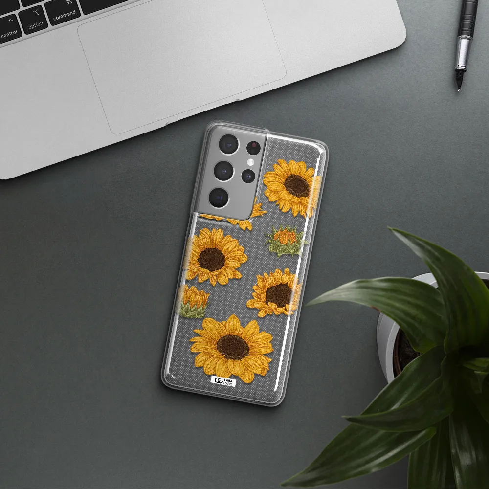 Sunflower Samsung S21 Ultra Clear TPU Case