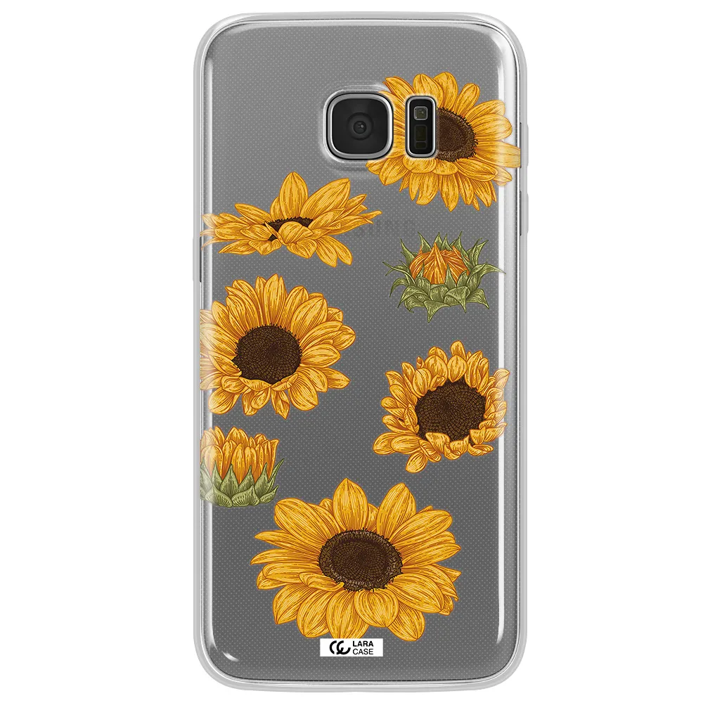 Sunflower Samsung S7 Edge Clear TPU Case