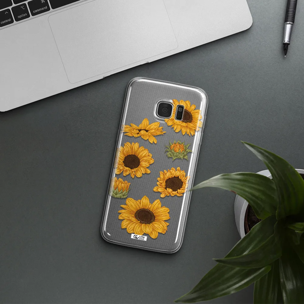 Sunflower Samsung S7 Edge Clear TPU Case