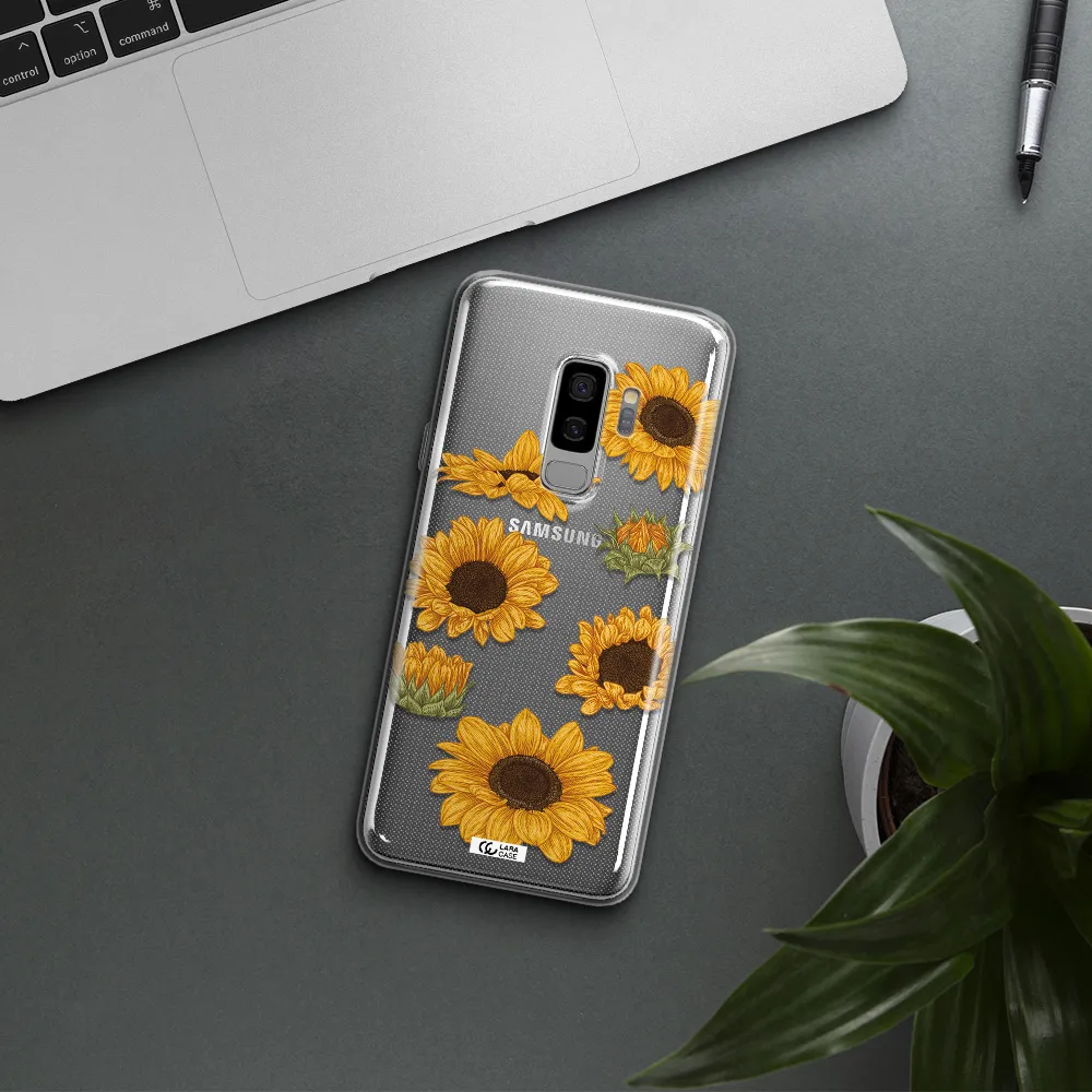 Sunflower Samsung S9 Plus Clear TPU Case