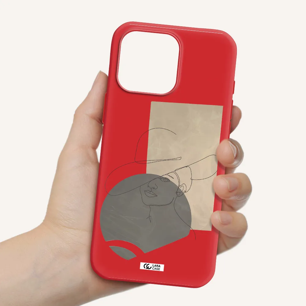 The Lady In The Hat Line Art Apple Iphone 16 Pro Max Silicone Stone Case