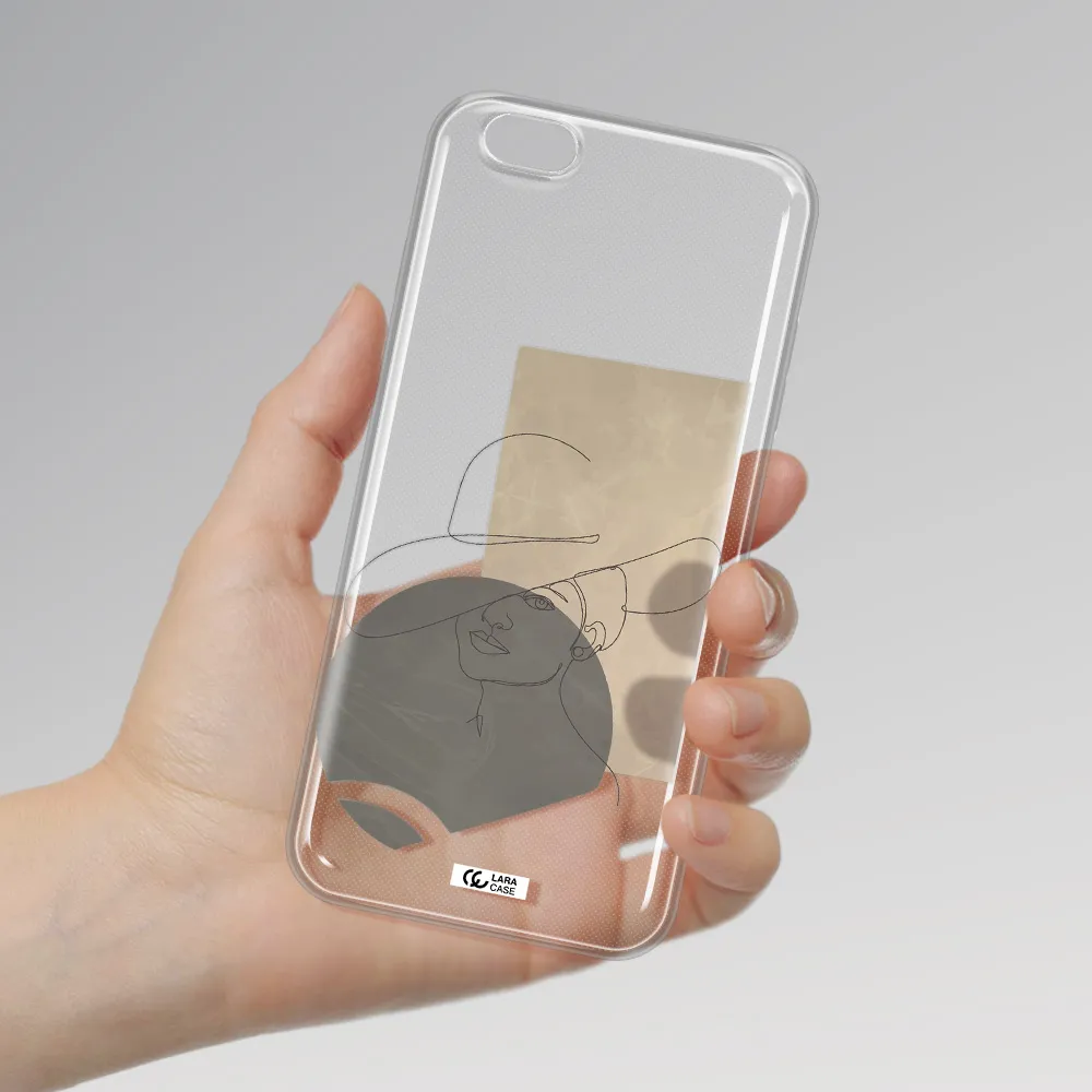 The Lady In The Hat Line Art Apple iPhone 6 s plus Clear TPU Case