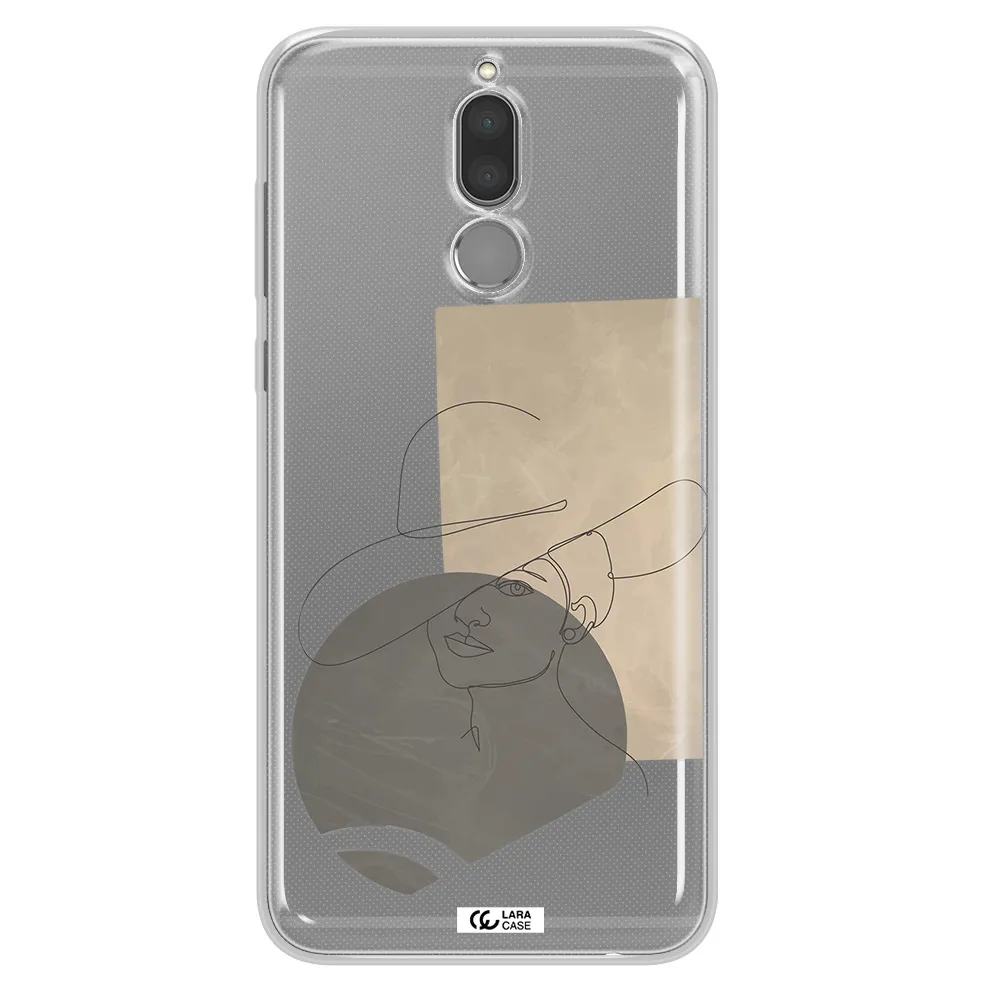 The Lady In The Hat Line Art Huawei Mate 10 Lite Clear TPU Case