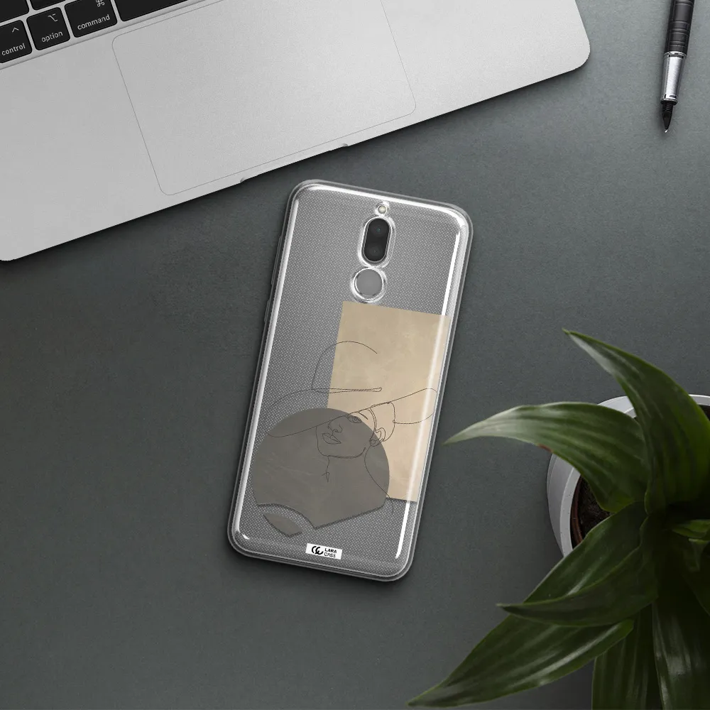 The Lady In The Hat Line Art Huawei Mate 10 Lite Clear TPU Case