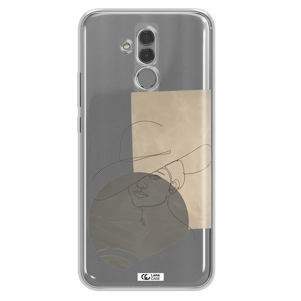 The Lady In The Hat Line Art Huawei Mate 20 Lite Clear TPU Case