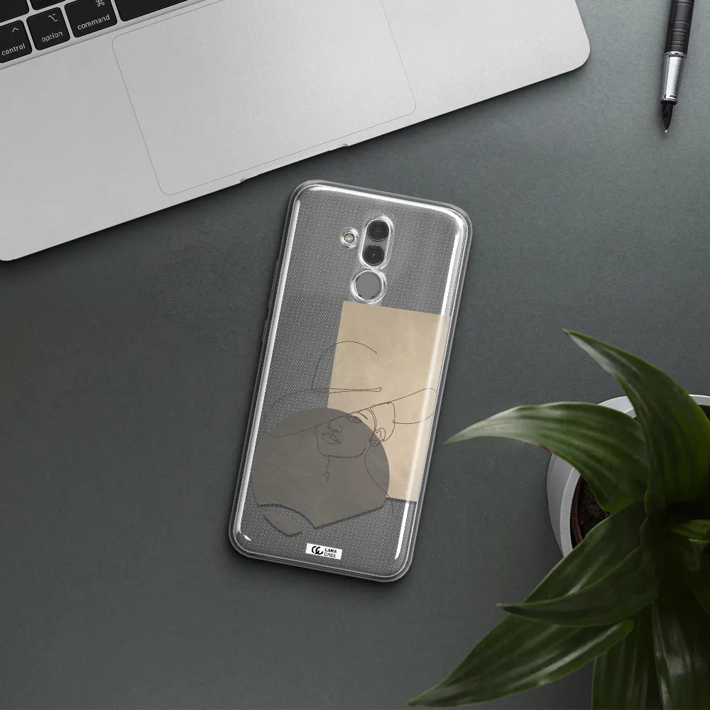 The Lady In The Hat Line Art Huawei Mate 20 Lite Clear TPU Case