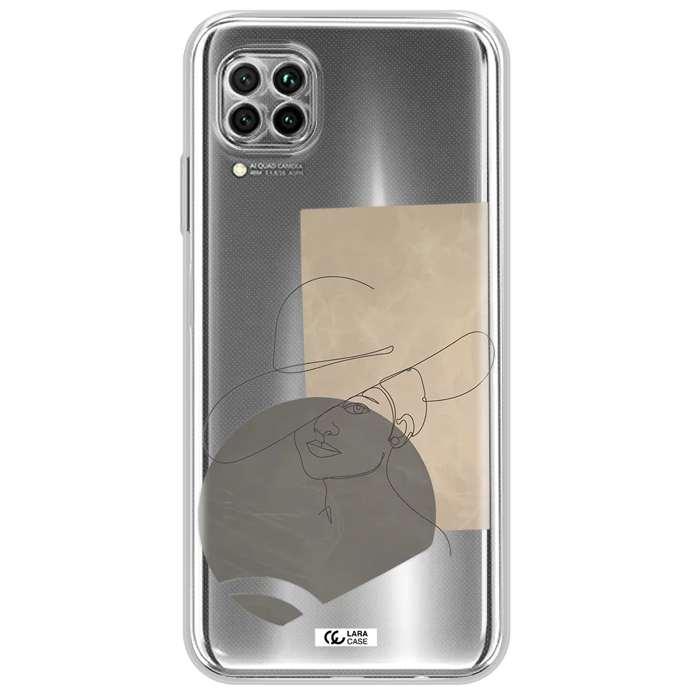 The Lady In The Hat Line Art Huawei Nova 7I Clear Tpu Case