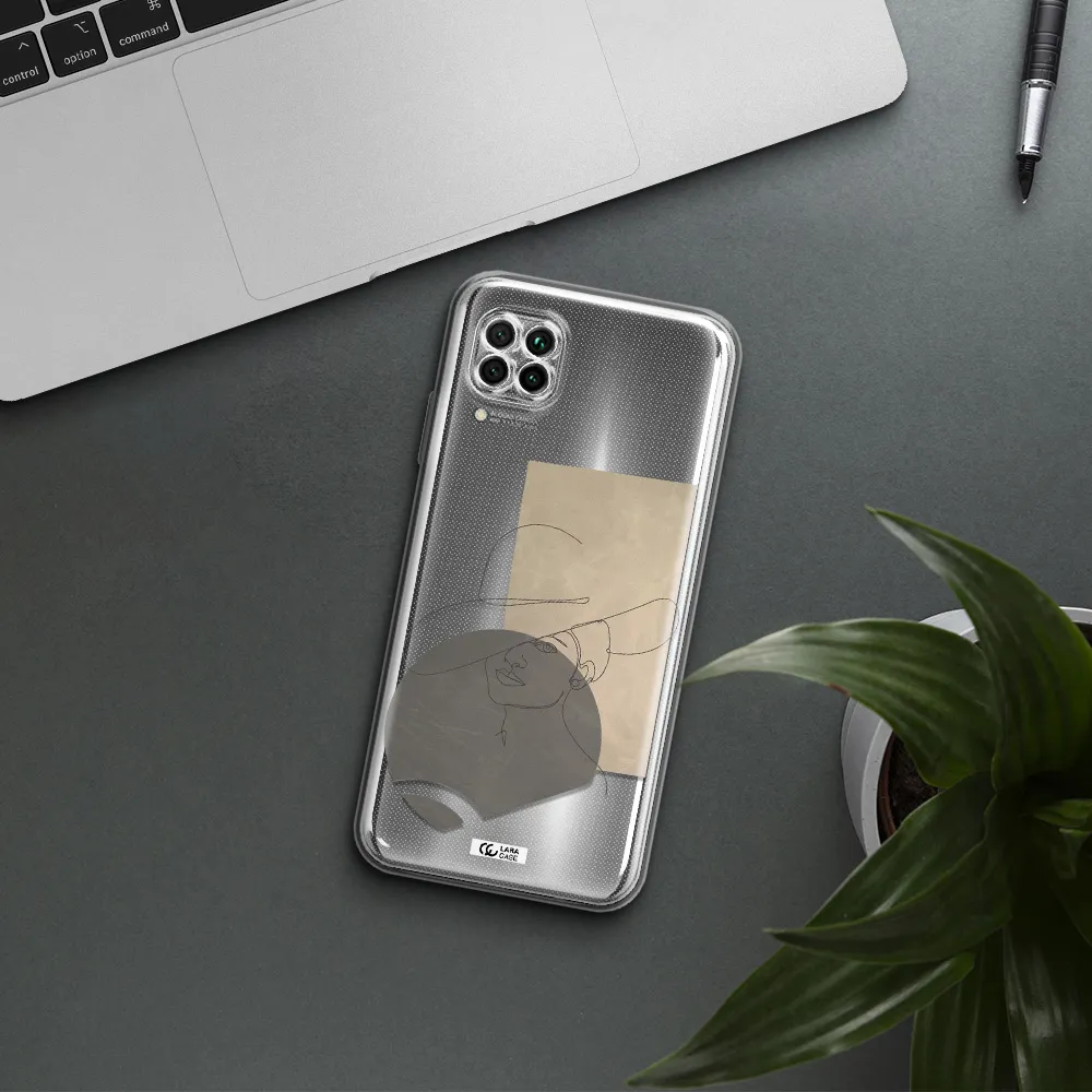 The Lady In The Hat Line Art Huawei Nova 7I Clear Tpu Case