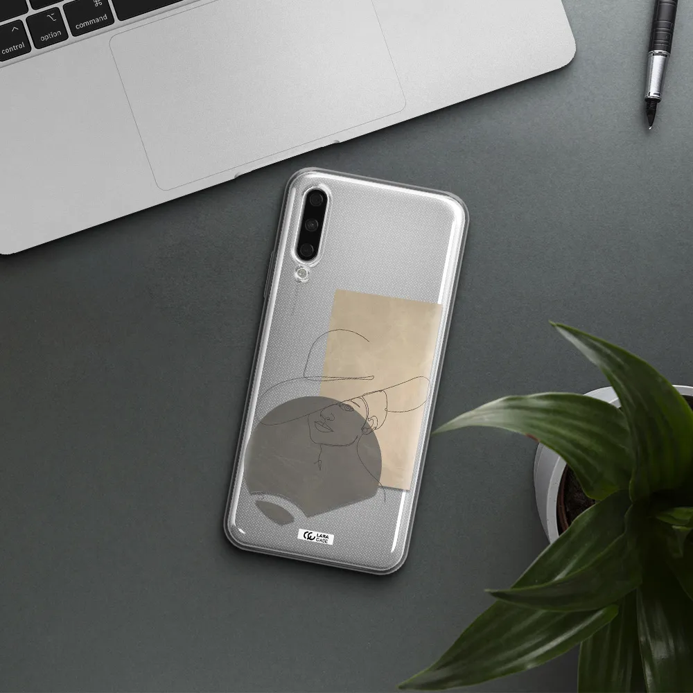 The Lady In The Hat Line Art Huawei Y9S Clear Tpu Case