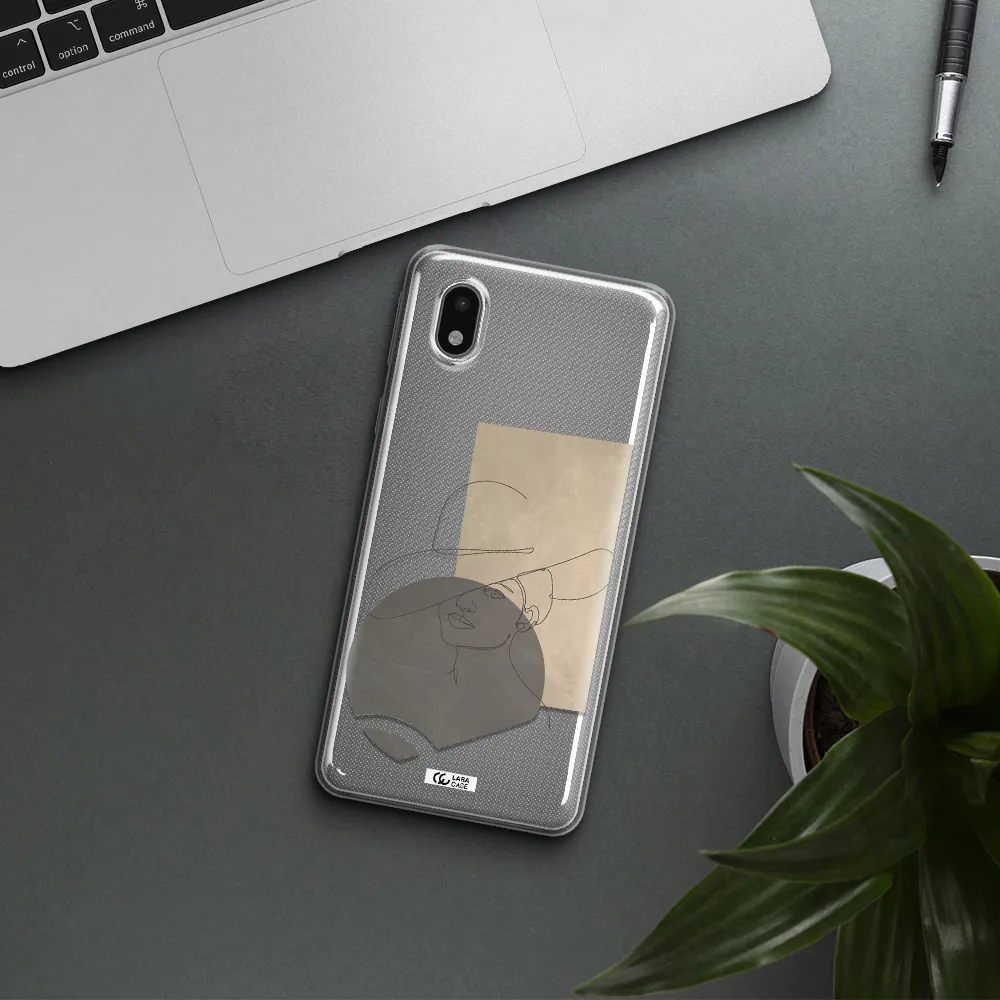 The Lady In The Hat Line Art Samsung A01 Core Clear Tpu Case