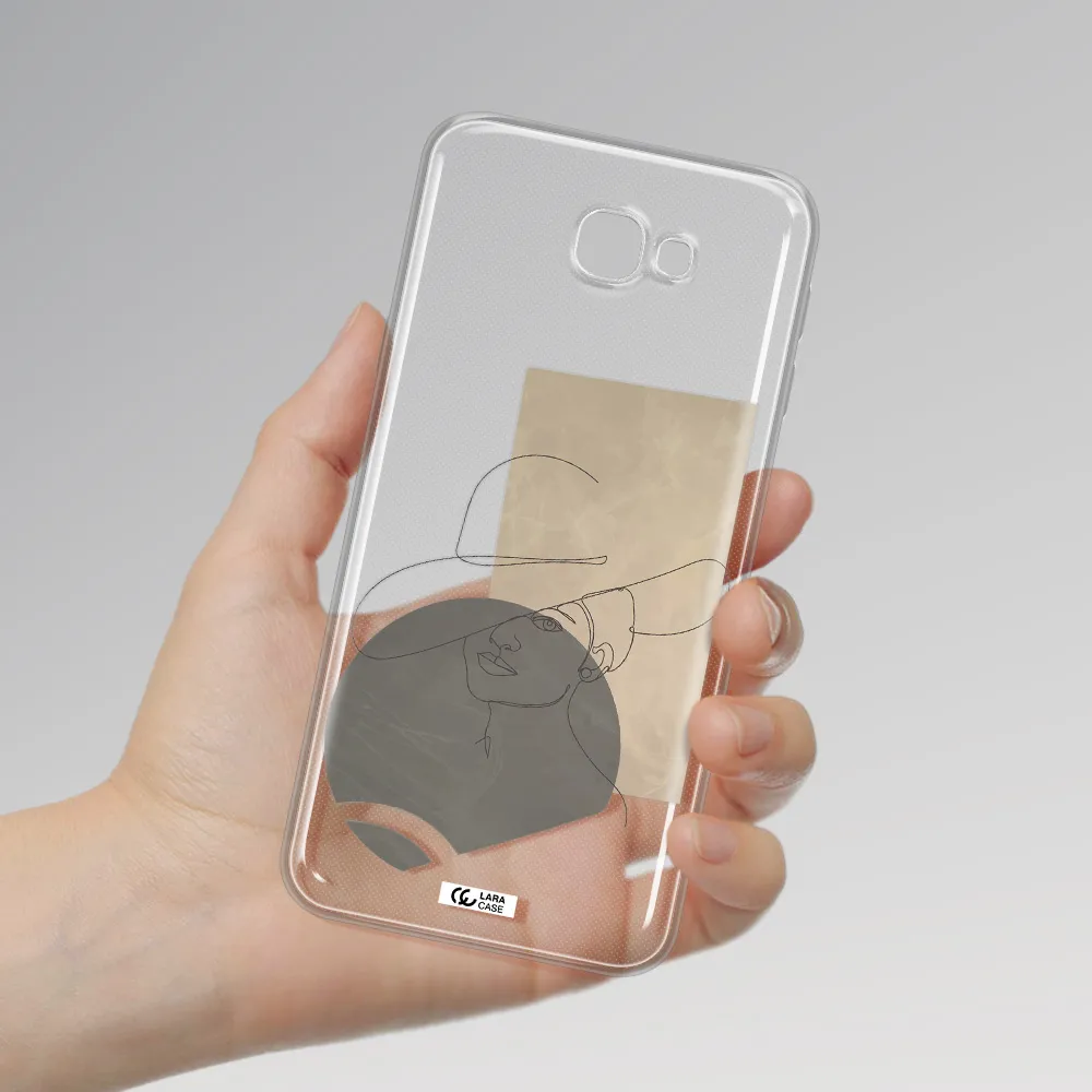The Lady In The Hat Line Art Samsung J5 Prime Clear TPU Case