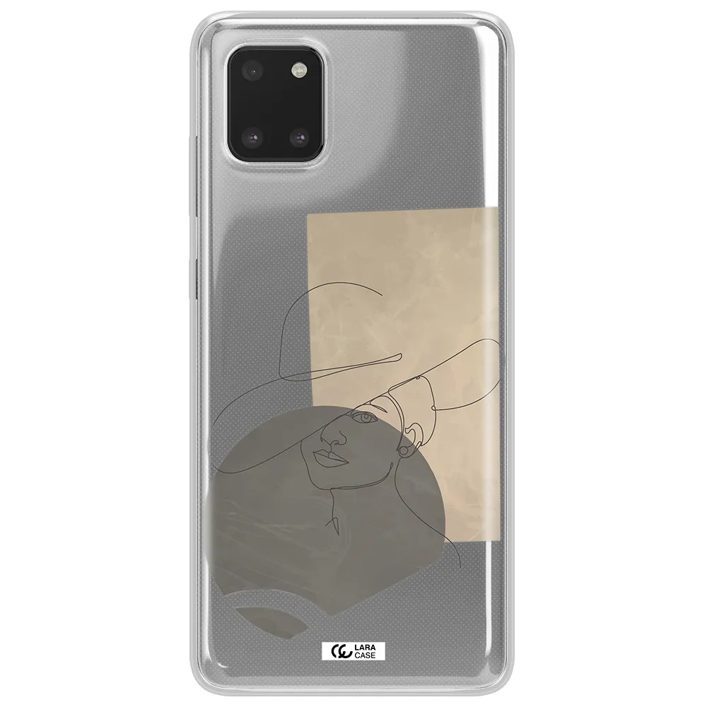 The Lady In The Hat Line Art Samsung Note 10 Lite Clear TPU Case