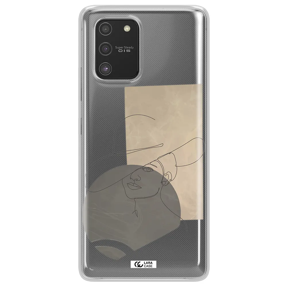 The Lady In The Hat Line Art Samsung S10 Lite Clear TPU Case